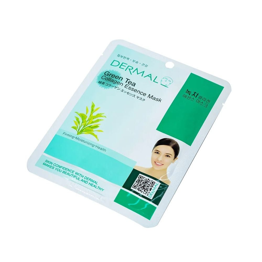 Mặt nạ Dermal Green Tea Collagen Essence Mask hỗ trợ nuôi dưỡng, kháng khuẩn cho da (23g) - Ảnh 3